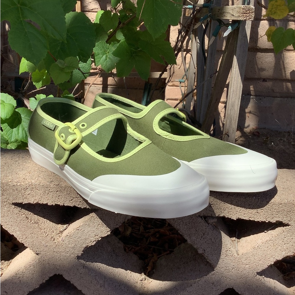 Vans Canvas Mary Jane Sneakers - Ballerina Green